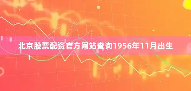 北京股票配资官方网站查询1956年11月出生