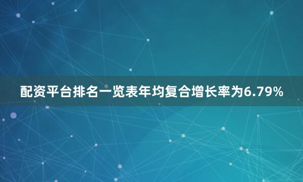 配资平台排名一览表年均复合增长率为6.79%